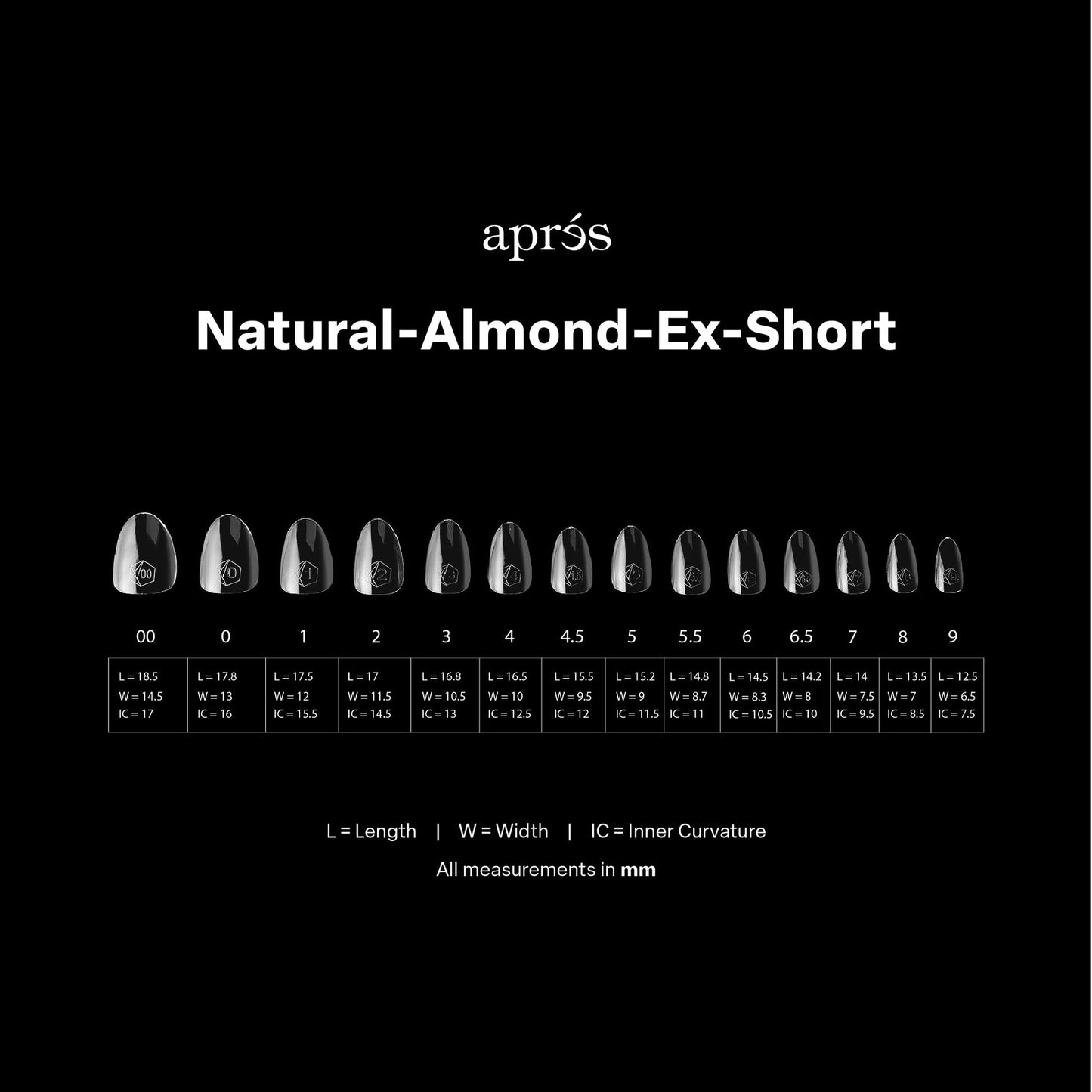 apres GEL-X Natural Almond X-short 14 kích cỡ Hộp Mẹo - Pro 600 cái