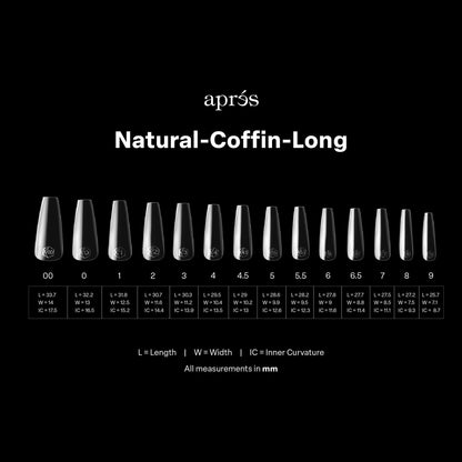 apres GEL-X Natural COFFIN LONG 14 kích cỡ Hộp Mẹo - Pro 600 cái