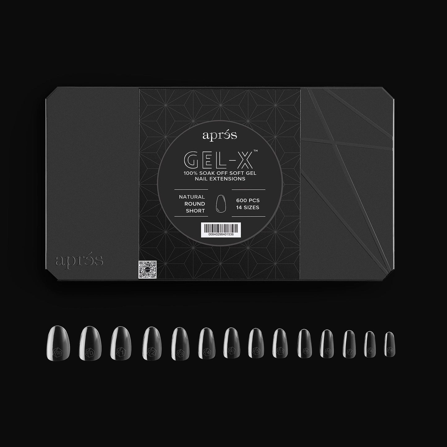 apres GEL-X Natural ROUND SHORT 14 kích cỡ Hộp Mẹo - Pro 600 cái