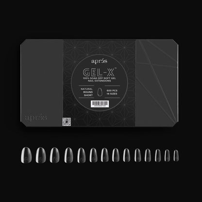 apres GEL-X Natural ROUND SHORT 14 kích cỡ Hộp Mẹo - Pro 600 cái