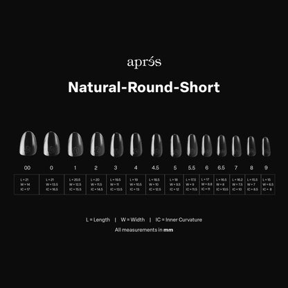 apres GEL-X Natural ROUND SHORT 14 kích cỡ Hộp Mẹo - Pro 600 cái