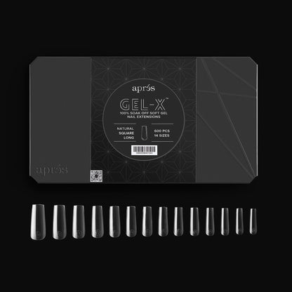 apres GEL-X Natural Square LONG 14 kích cỡ Hộp Mẹo - Pro 600 cái