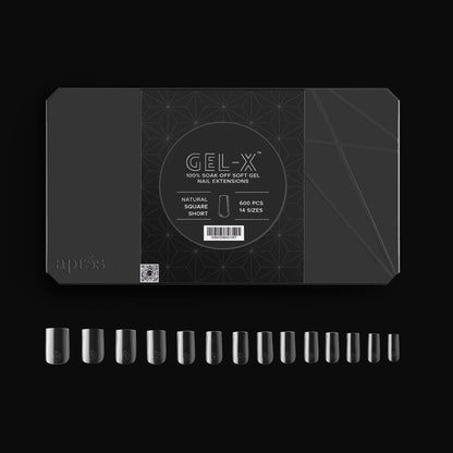 apres GEL-X Natural Square LONG 14 kích cỡ Hộp Mẹo - Pro 600 cái