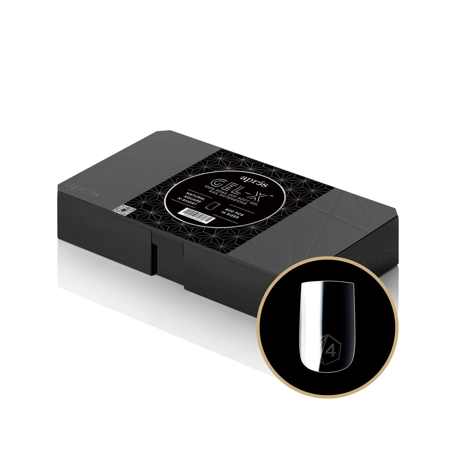 apres GEL-X Natural Square LONG 14 kích cỡ Hộp Mẹo - Pro 600 cái