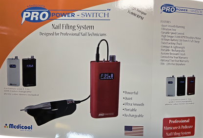 Máy khoan móng tay cầm tay Medicool Pro Power Switch 