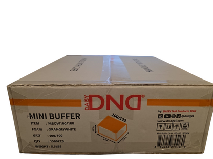 Cre8tion Professional Nails Buffer Naranja Blanco Premium 3 Vías - Grano 80/100 (Caja de 500 piezas) 
