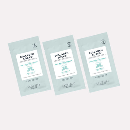 3 Pairs - VOESH - Collagen Gloves with Mint + Botanical Extracts