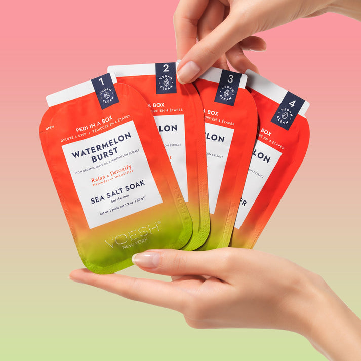 2 Packs of New York Voesh - Pedicure Spa Set 4-in-1 Salt/Scrub/Masque/Massage Lotion