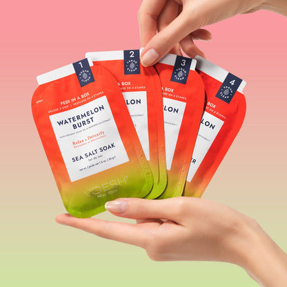 2 Packs of New York Voesh - Pedicure Spa Set 4-in-1 Salt/Scrub/Masque/Massage Lotion