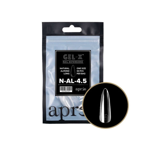 Apres Gel-X Natural Refill Bag 50pcs - Size #00 - 9 - Almond | Long