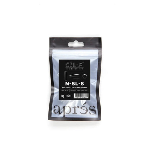 Apres Gel-X Natural Refill Bag 50pcs - Size #00 - 9 - Square | Long