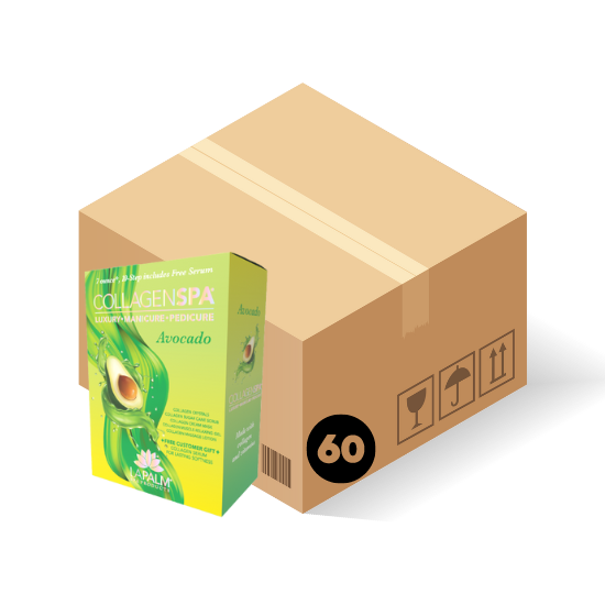 La Palm Collagen Spa Luxury Manicure & Pedicure 10 Step Kit - Avocado (Case 60pcs)