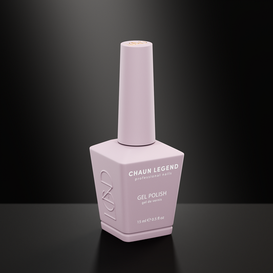 Chaun Legend LG5002 Angel Kisses gel polish bottle and lilac swatch