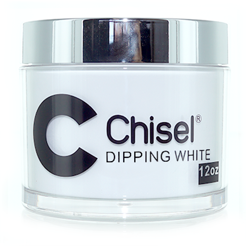 Cincel Nail Art Dipping/Acrílico 2 en 1 Polvo - BLANCO AMERICANO Tamaño de recambio 12oz