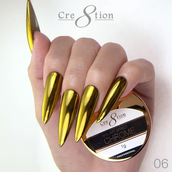 Cre8tion Chrome Nail Art Effect 1g - 06 Gold