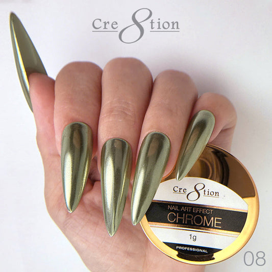 Cre8tion Chrome Nail Art Effect 1g - 08 Champange Chrome