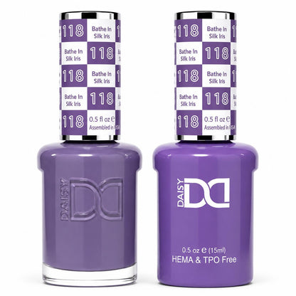 DND HEMA & TPO Free Gel Polish Duo #118 Bathe In Silk Iris