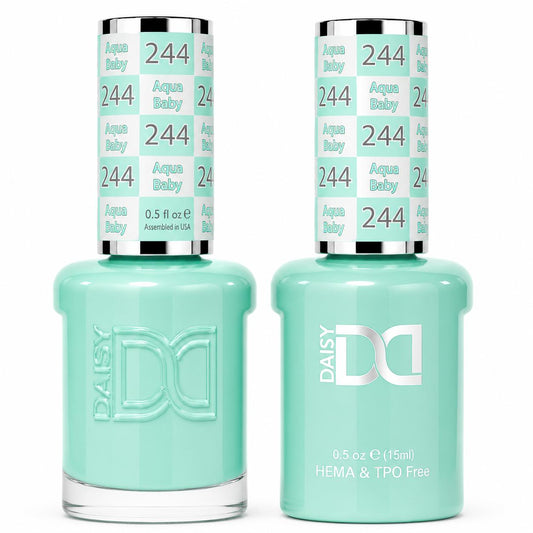 DND HEMA & TPO Free Gel Polish Duo #244 Aqua Baby