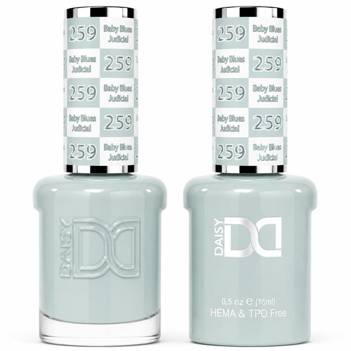 DND HEMA & TPO Free Gel Polish Duo #259 Baby Blues Judicial