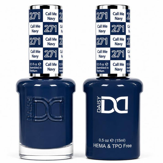 DND HEMA & TPO Free Gel Polish Duo #271 Call Me Navy