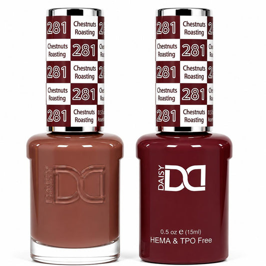 DND HEMA & TPO Free Gel Polish Duo #281 Chestnut's Roasting