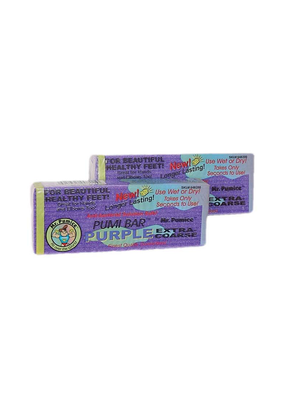 Mr. Pumice purple coarse bars in individual wrappers