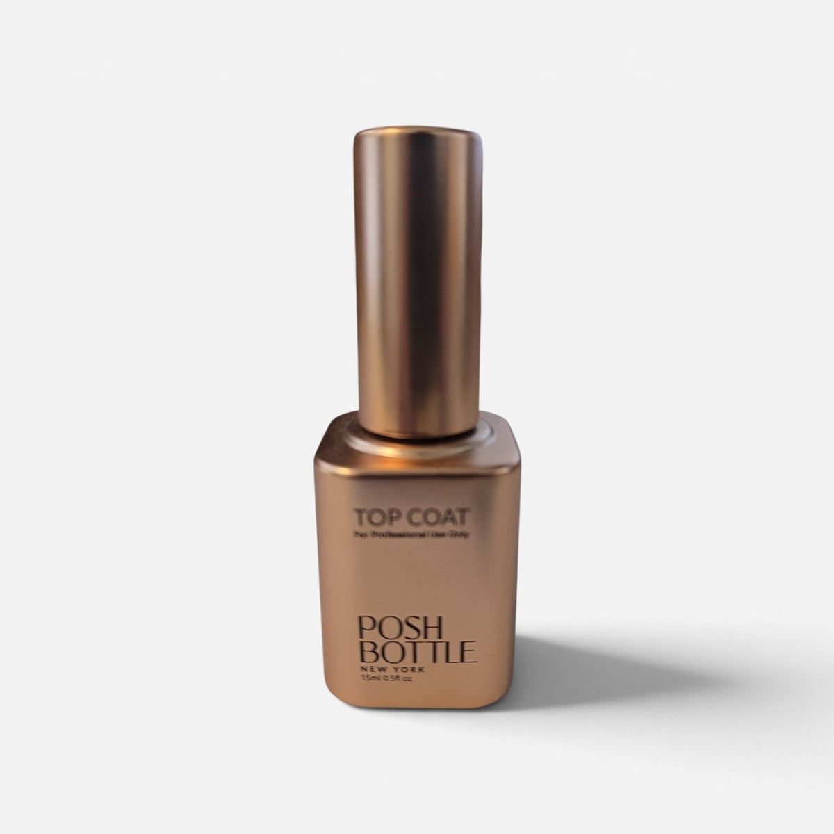 PoshBottle Top Coat 15ml gold bottle front