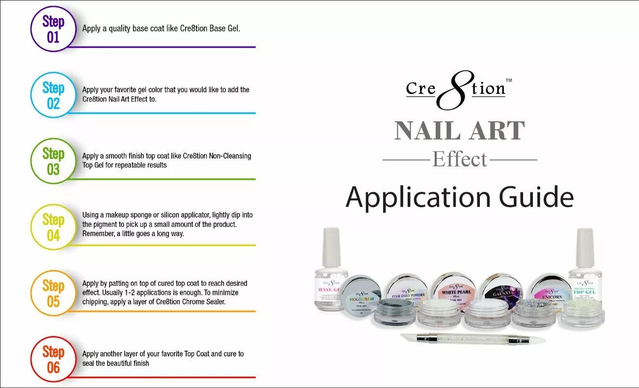 Cre8tion Nail Art Effect Powder 1g Jar - Unicorn # 02