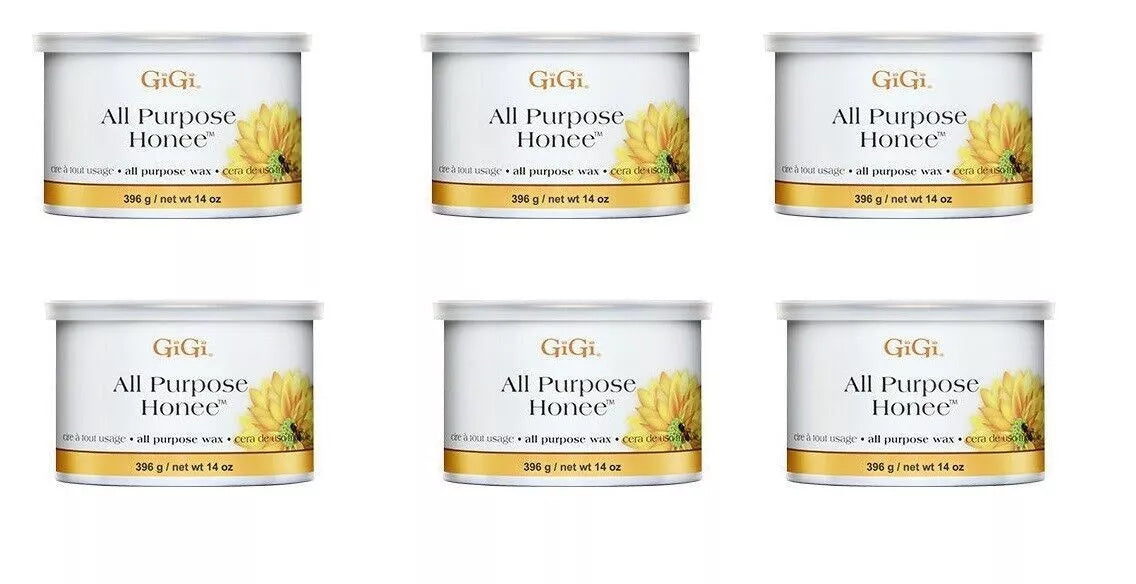 Gigi  Honee Wax All Purpose Natural Hair Remove 14oz - 6 Jars