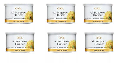 Gigi  Honee Wax All Purpose Natural Hair Remove 14oz - 6 Jars