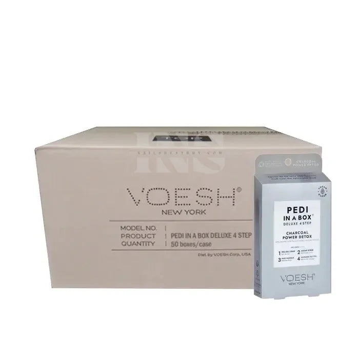 VOESH Deluxe Pedicure In A Box 4 In 1 (Hộp 50 gói) - than hoạt tính thải độc 