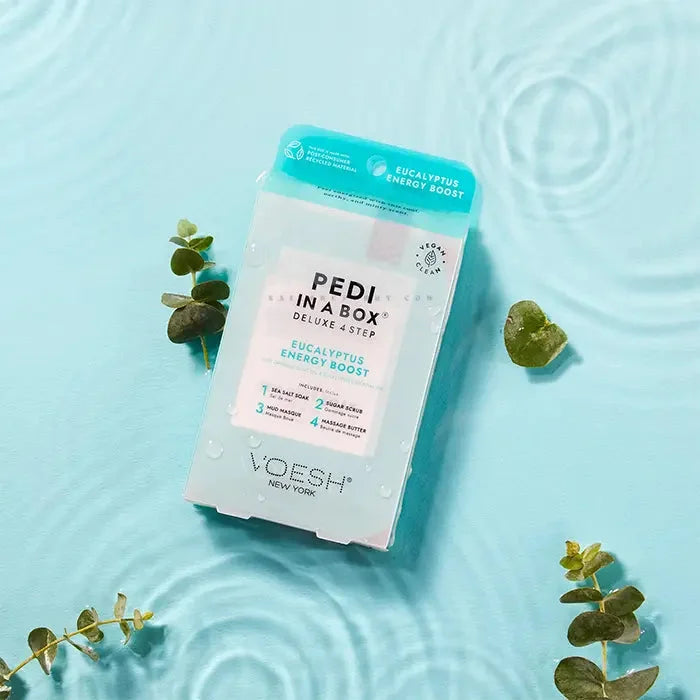 VOESH Deluxe Pedicure In A Box 4 In 1 (Hộp 50 gói) - Eucalyptus Energy Boost 