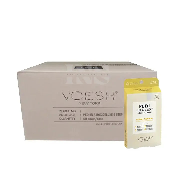 VOESH Deluxe Pedicure In A Box 4 In 1 (Case 50 packs) - Lemon Quench