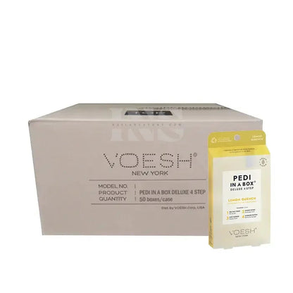 VOESH Deluxe Pedicure In A Box 4 In 1 (Case 50 packs) - Lemon Quench