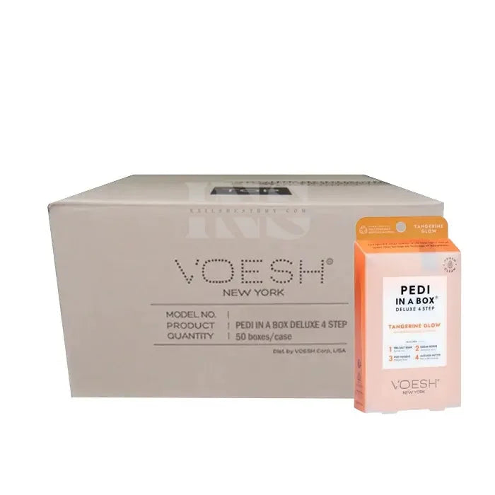 VOESH Deluxe Pedicure In A Box 4 In 1 (Hộp 50 gói) - Tangerine Glow 