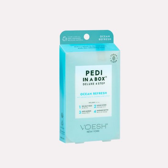 VOESH Pedicura Deluxe En Caja 4 En 1 (Caja 50 paquetes) - Ocean Refresh 