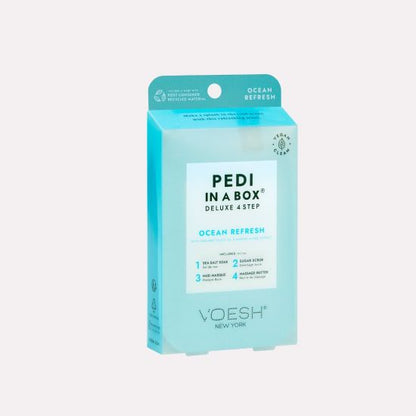 VOESH Pedicura Deluxe En Caja 4 En 1 (Caja 50 paquetes) - Ocean Refresh 