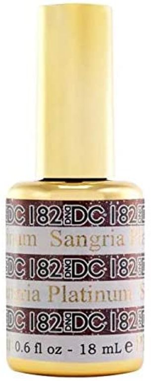 DND DC Platinum - Gel ngâm trong hiệu ứng kim tuyến lấp lánh - 182 Sangria 