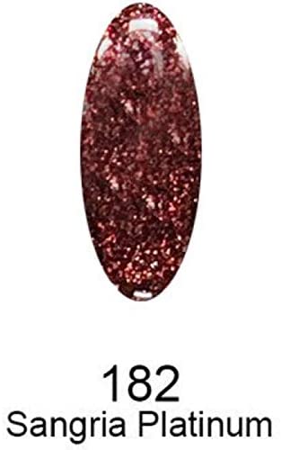 DND DC Platinum - Gel ngâm trong hiệu ứng kim tuyến lấp lánh - 182 Sangria 