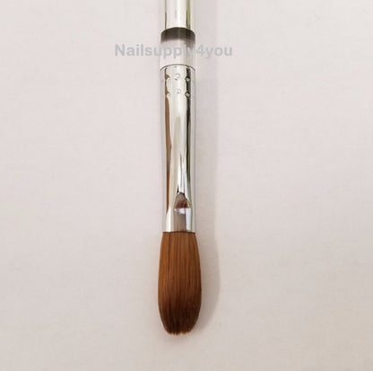 Petal Kolinsky Silver Handle Professional Acrylic Powder Nail Brush  (CRIMPED)