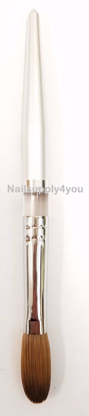 Petal Kolinsky Silver Handle Professional Acrylic Powder Nail Brush  (CRIMPED)