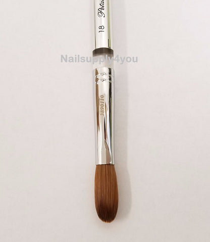 Petal Kolinsky Silver Handle Professional Acrylic Powder Nail Brush  (CRIMPED)