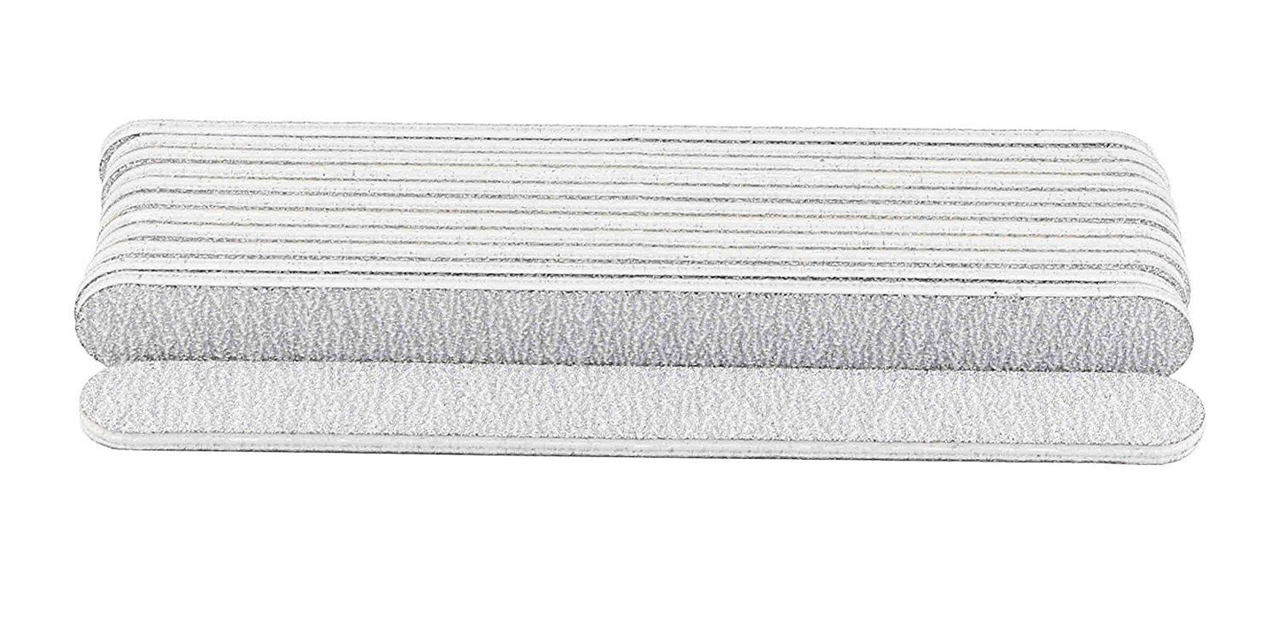 Pack of 12 - Zebra Nail Files, Professional Quality Grit 80/100  - (Made in USA)