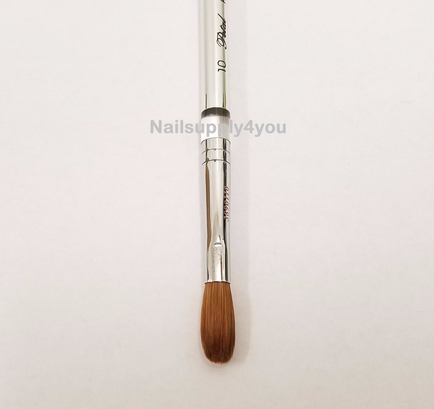 Petal Kolinsky Silver Handle Professional Acrylic Powder Nail Brush  (CRIMPED)