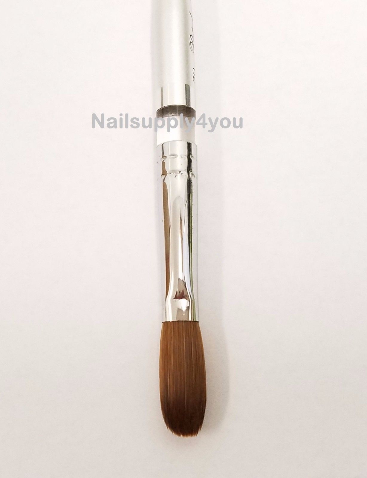Petal Kolinsky Silver Handle Professional Acrylic Powder Nail Brush  (CRIMPED)