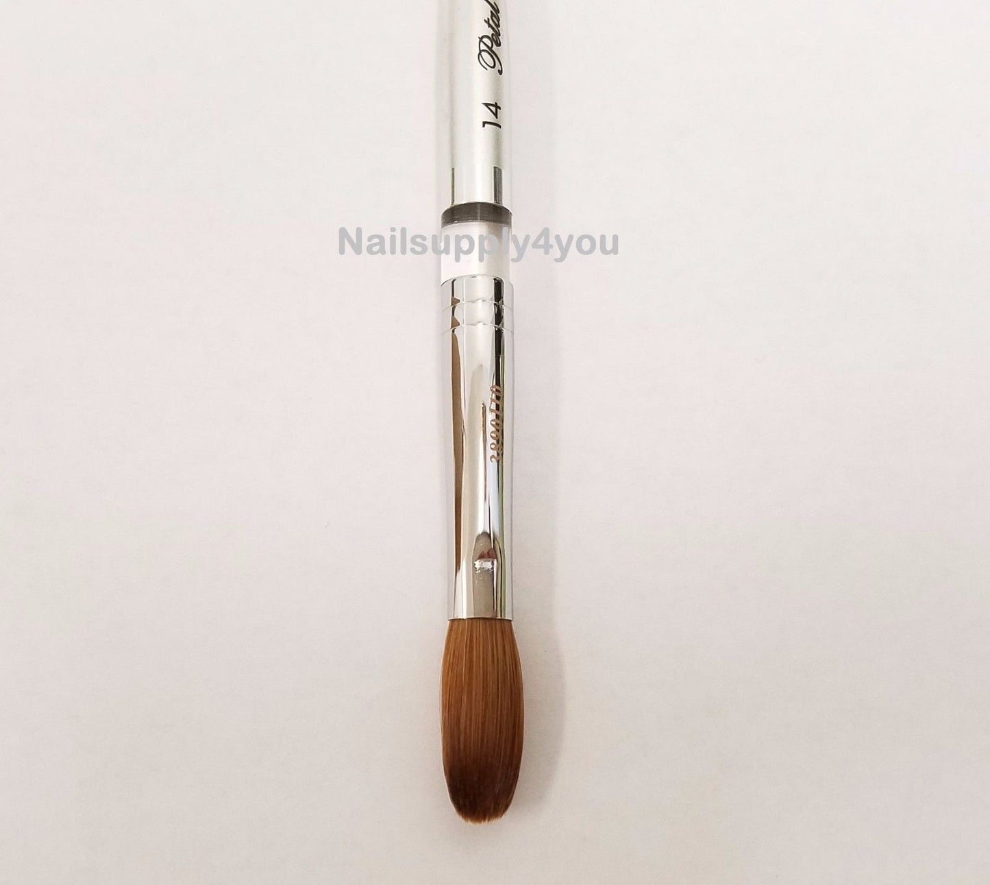 Petal Kolinsky Silver Handle Professional Acrylic Powder Nail Brush  (CRIMPED)