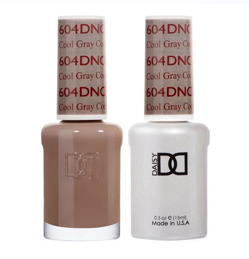 Sơn móng tay gel DND Duo 604 - Xám lạnh