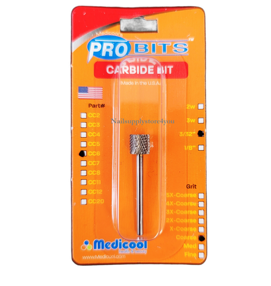 Mũi khoan cacbua chuyên nghiệp Medicool 3/32 THÔ - (CC6) 