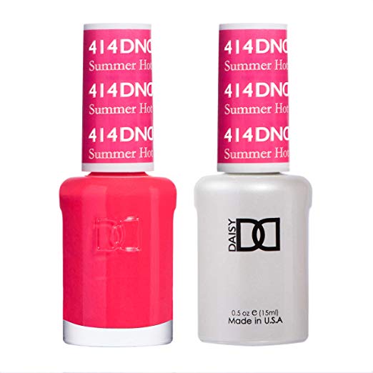 Sơn móng tay gel DND Duo 414 - Hồng nóng mùa hè