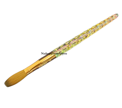 Kiara Sky Nail Brush 100% Kolinsky for Acrylic Powder - Size #16 (Crimped)